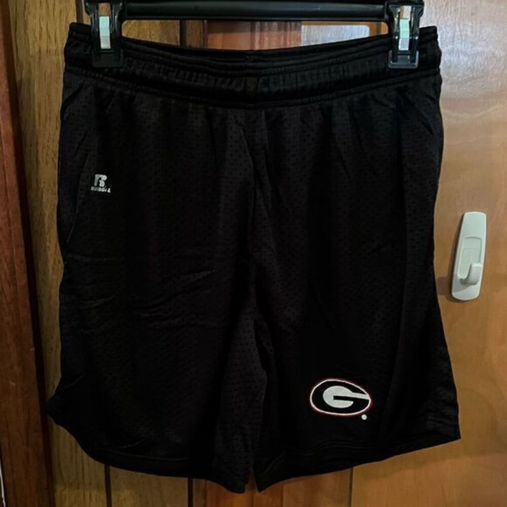 Russell Women's Georgia Bulldogs UGA Athletic Running‎ Shorts Black Size Large